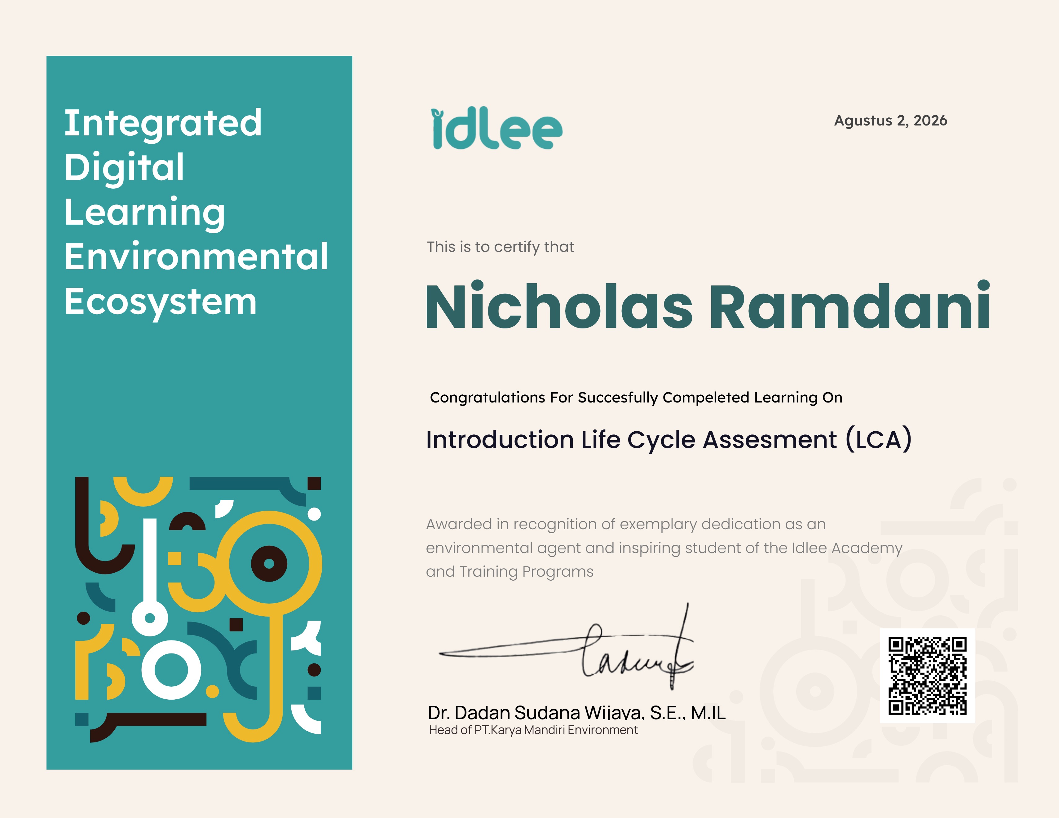 Introduction Life Cycle Assesment (LCA)