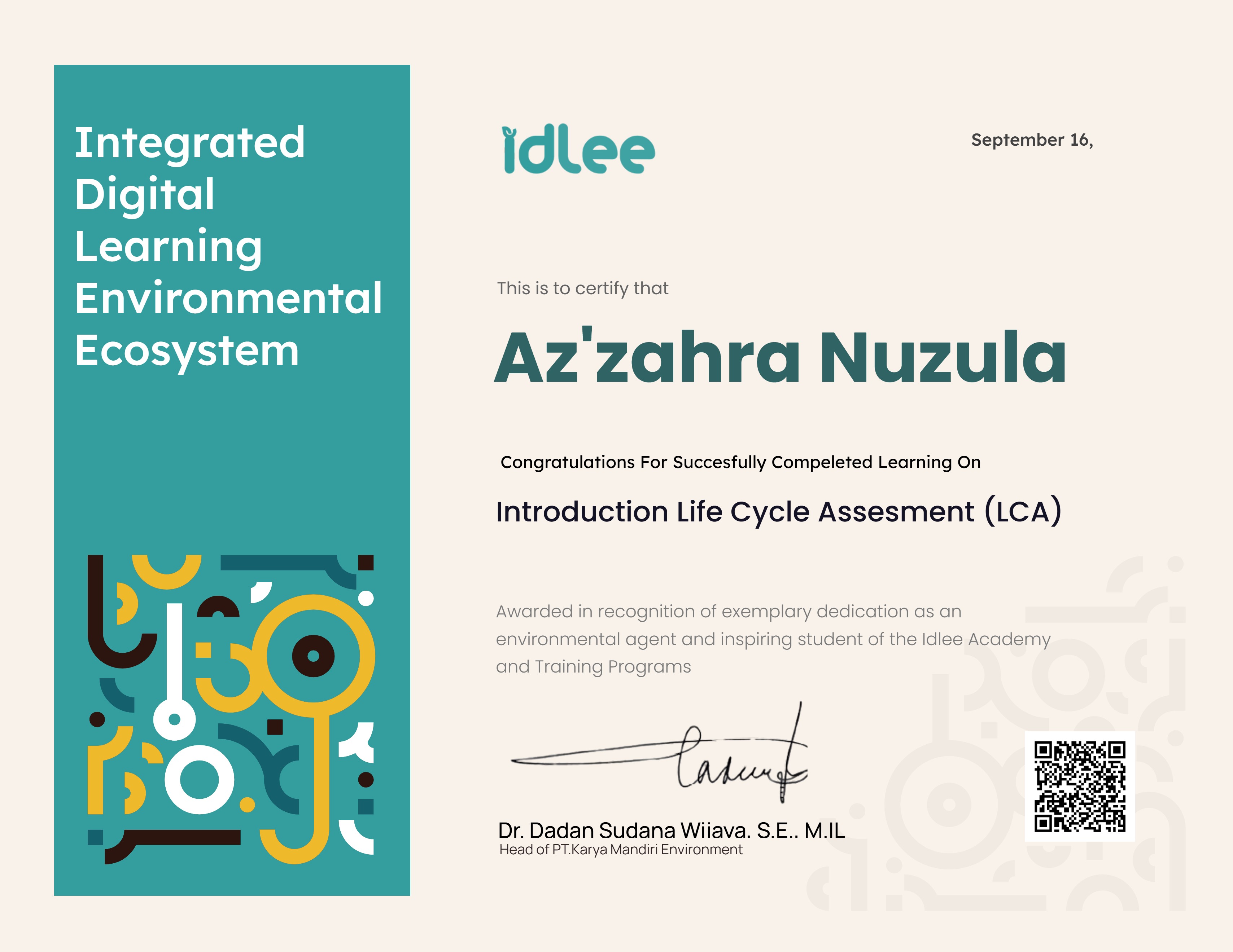 Introduction Life Cycle Assesment (LCA)